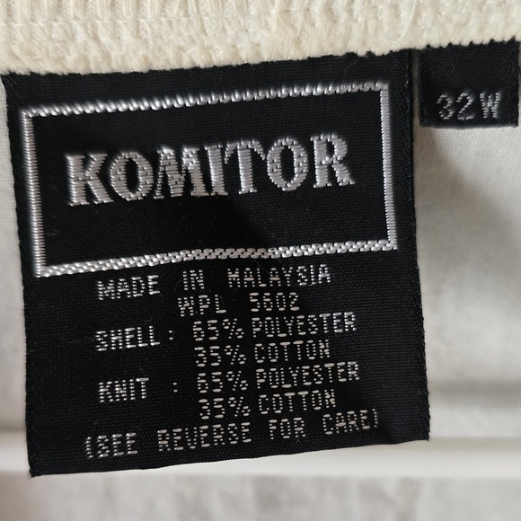 Vtg 80s Komitor White Dolman Slv Drop Waist Cardigan Top Plus Size 32W - Picture 5 of 6